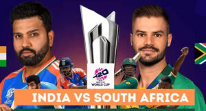 Match between India and Africa in ICC T20 World Cup cricket