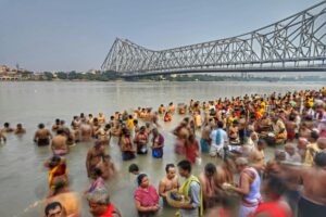 Bathing in Ganga destroys all the sins of a person.